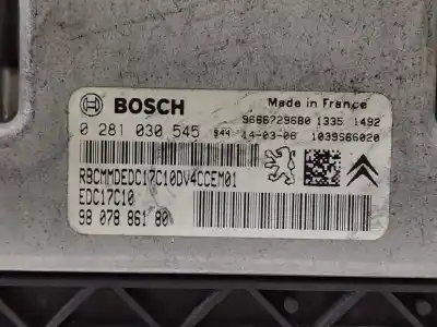 Second-hand car spare part ecu engine control for citroen c3 attraction oem iam references 9807886180  0281030545