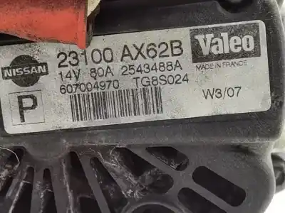 Second-hand car spare part alternator for nissan note (e11e) acenta oem iam references 23100ax62b  