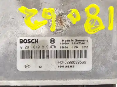 Second-hand car spare part ecu engine control for renault scenic (ja..) 1.9 dci authentique oem iam references hom8200039569  