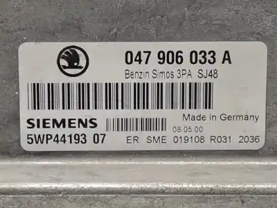 Автозапчастина б/у ебу контролер двигуна для skoda fabia i (6y2) 1.4 посилання на oem iam 047906033k  