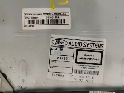 Second-hand car spare part audio system / radio cd for ford focus c-max (cap) connection oem iam references vp6m2f18c821fa  7m5t18c939bd