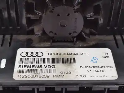 Автозапчастина б/у контроль опалення / кондиціонації для audi a3 (8p) 2.0 tdi ambiente посилання на oem iam 8p0820043m 412206018039 