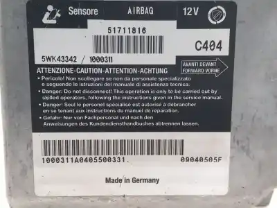 Автозапчастина б/у блок управління подушками безпеки для fiat stilo multi wagon (192_) 1.9 jtd посилання на oem iam 5wk43342  