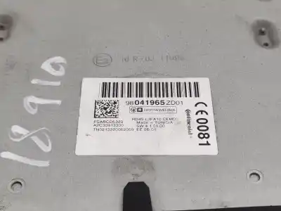 Peça sobressalente para automóvel em segunda mão sistema de áudio / rádio cd por citroen c-elysee (dd_) 1.6 hdi 92 referências oem iam 98041965zd  