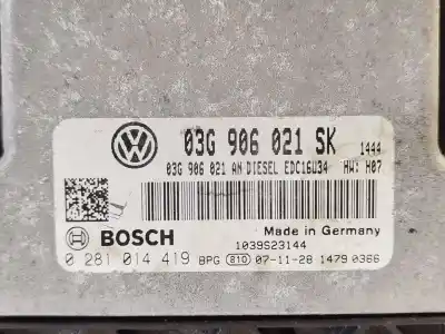 Second-hand car spare part ecu engine control for seat altea xl (5p5, 5p8) 1.9 tdi oem iam references 03g906021sk 03g906021an 0281014419