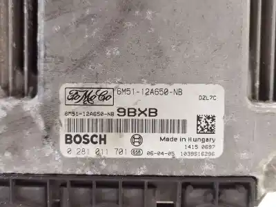 Pezzo di ricambio per auto di seconda mano centralina motore per ford focus c-max (dm2) 1.6 tdci riferimenti oem iam 6m5112a650nb  0281011701