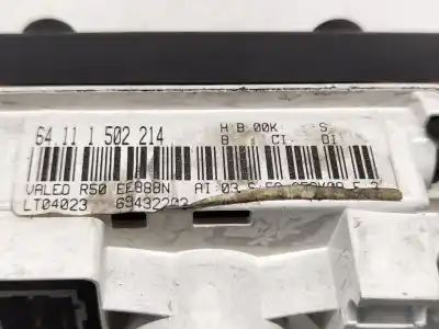 Pezzo di ricambio per auto di seconda mano controllo riscaldamento / aria condizionata per mini mini (r50, r53) one riferimenti oem iam 64111502214 / 1502214  69432203