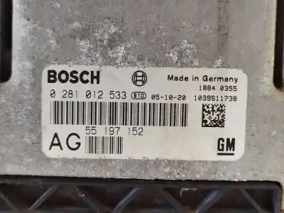 Second-hand car spare part ecu engine control for opel vectra c ranchera familiar (z02) 1.9 cdti (f35) oem iam references 55197152  0281012533