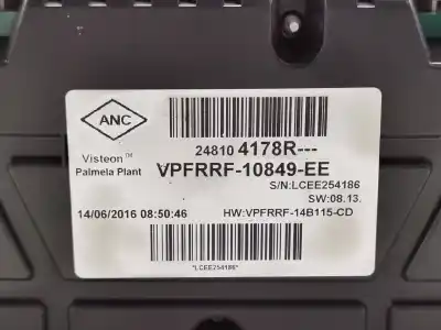 Автозапчастина б/у панель інструментів для renault clio iv (bh_) 0.9 tce 90 посилання на oem iam 248104178r vpfrrf10849ee 