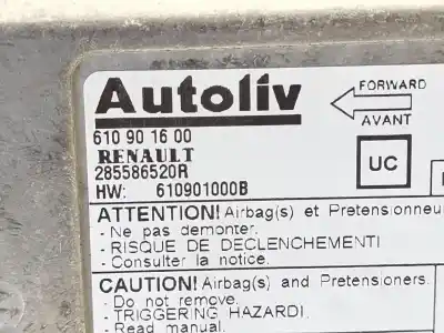 Автозапчасти б/у блок управления подушками безопасности за renault laguna iii 1.5 dci diesel fap ссылки oem iam 285586520r 610901000b 610901600