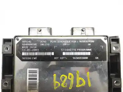 Pezzo di ricambio per auto di seconda mano centralina motore per peugeot 206 fastback (2a/c) 1.9 d riferimenti oem iam 9650359580  9650359880
