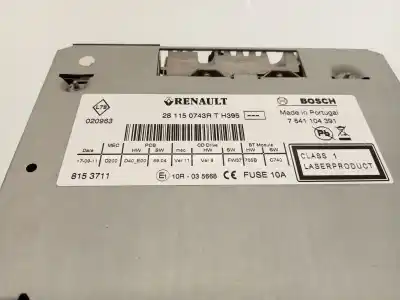 Автозапчасти б/у аудиосистема / радио cd за renault megane iii fastback (bz0/1_, b3_) 1.5 dci (bz0c) ссылки oem iam 281150743rt  