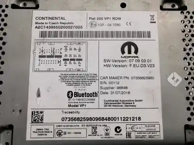 Автозапчастина б/у аудіо система / радіо cd для citroen jumper furgón 2.0 bluehdi 130 посилання на oem iam 07356825980  a2c1439550200027005