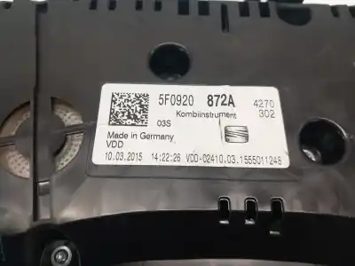 Second-hand car spare part dashboard for seat leon (5f1) 1.6 tdi oem iam references 5f0920872a  