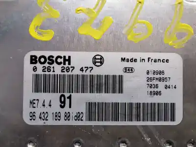 Second-hand car spare part ecu engine control for peugeot 206 fastback (2a/c) 1.6 16v oem iam references 9643218980  