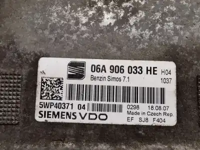Second-hand car spare part ecu engine control for seat leon (1p1) 1.6 oem iam references 06a906033he  5wp40371