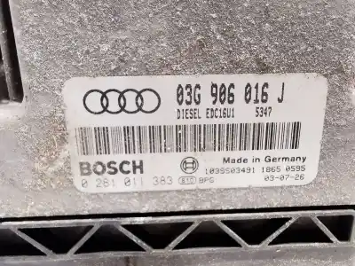 Second-hand car spare part ecu engine control for audi a3 (8p1) 1.9 tdi oem iam references 03g906016j  0281011383