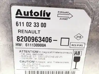 Автозапчастина б/у блок управління подушками безпеки для renault modus / grand modus (f/jp0_) 1.5 dci (fp0f, jp0f) посилання на oem iam 8200963406  611023300
