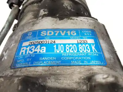 Second-hand car spare part air conditioning compressor for audi a3 (8l) 1.9 tdi oem iam references 1j0820803k  r134a