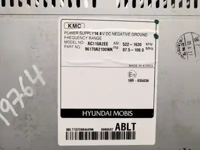Автозапчастина б/у аудіо система / радіо cd для kia cee'd (jd) 1.6 crdi 128 посилання на oem iam ac110a2ee  96170a2100wk / 10r035836 / a296154020 / a296154010
