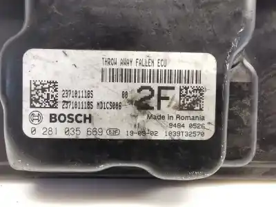 Автозапчастина б/у ебу контролер двигуна для dacia lodgy (js_) 1.5 blue dci 95 (jsjl) посилання на oem iam 237101118s md1cs006 0281035669