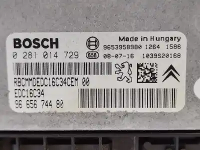 Автозапчастина б/у ебу контролер двигуна для citroen c4 picasso i monospace (ud_) 1.6 hdi посилання на oem iam 0281014729  9665674480