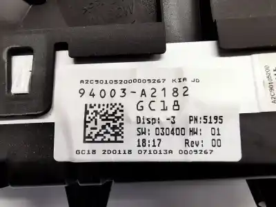 Pezzo di ricambio per auto di seconda mano pannello degli strumenti per kia cee'd (jd) 1.4 mpi riferimenti oem iam 94003a2182  