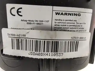 Second-hand car spare part front left air bag for kia cee'd (jd) 1.4 mpi oem iam references 56900a2100  a256900010