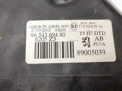 Second-hand car spare part right headlight for peugeot 307 break / sw (s1) sw pack oem iam references 9634369480  