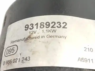 Second-hand car spare part starter motor for opel corsa c (x01) 1.3 cdti (f08, f68) oem iam references 93189232  