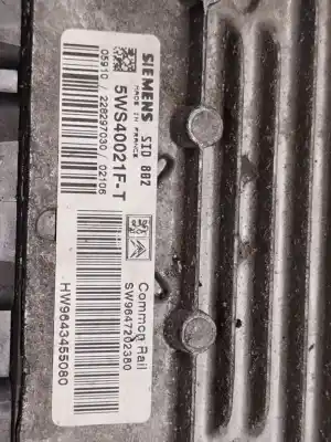 Second-hand car spare part ecu engine control for citroen c3 i (fc_, fn_) 1.4 hdi oem iam references 9643455080 5ws40021f 9647202380