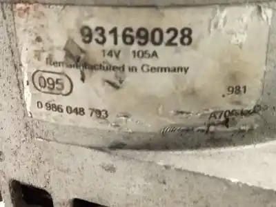 Автозапчасти б/у генератор за opel astra h (a04) 1.9 cdti 16v (l48) ссылки oem iam 93169028  