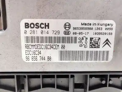 Second-hand car spare part ecu engine control for citroen c4 picasso i monospace (ud_) 1.6 hdi oem iam references 9665674480 edc16c34 0281014729