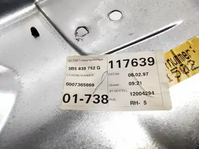 Автозапчастина б/у регулятор скла заднього правого для vw passat b5 (3b2) 1.9 tdi посилання на oem iam 3b5839756  3b5839752g