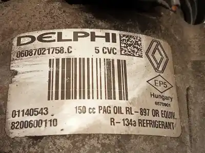 Pezzo di ricambio per auto di seconda mano compressore aria condizionata per renault scénic ii (jm0/1_) 1.5 dci (jm1f) riferimenti oem iam 8200600110  