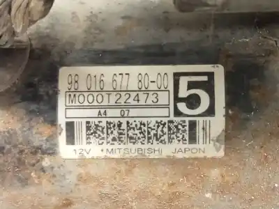 Second-hand car spare part starter motor for citroen c3 attraction oem iam references 9801667780  m000t22473