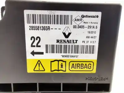 Second-hand car spare part airbag control unit for renault megane iii fastback (bz0/1_, b3_) 1.5 dci oem iam references 285581365r  