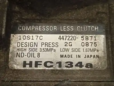 Автозапчастина б/у компресор кондиционера для chrysler voyager iv (rg, rs) 2.5 crd посилання на oem iam 4472205871 hfc134a 10s17c