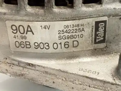 Second-hand car spare part alternator for volkswagen passat b5.5 variant (3b6) 2.0 oem iam references 06b903016d  