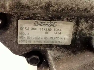 Автозапчасти б/у компрессор кондиционера воздуха за toyota corolla (_e12_) 2.0 d-4d (cde120r_, cde120l_) ссылки oem iam 2473003140 scsa06c 4472206352
