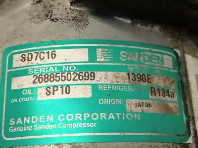 Peça sobressalente para automóvel em segunda mão compressor de ar condicionado a/a a/c por citroen c4 picasso millenium referências oem iam sd7c161390e  