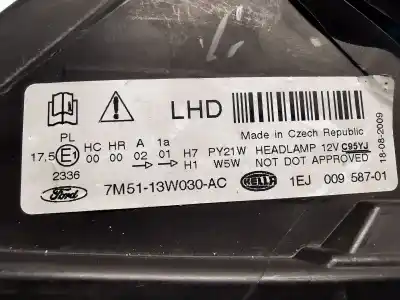 Автозапчастина б/у ліва фара для ford c-max (dm2) 1.6 tdci посилання на oem iam 7m5113w030ac  1e00958701
