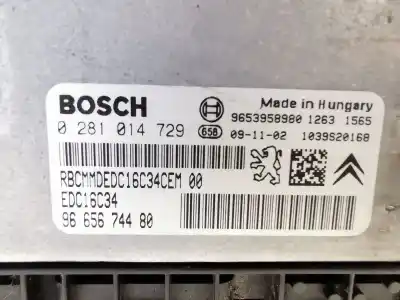 Second-hand car spare part ecu engine control for citroen c4 picasso i monospace (ud_) 1.6 hdi oem iam references 9665674480 edc16c34 9653958980