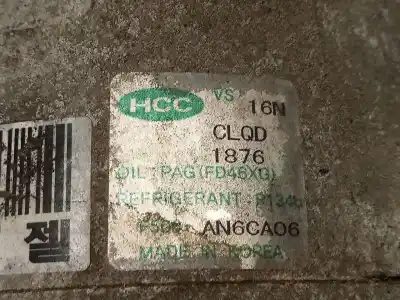Peça sobressalente para automóvel em segunda mão compressor de ar condicionado a/a a/c por kia cee'd fastback (ed) 1.6 crdi 115 referências oem iam an6ca06  f500an8ca03