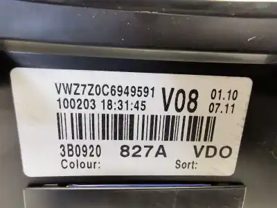 Pezzo di ricambio per auto di seconda mano pannello degli strumenti per volkswagen passat b5.5 variant (3b6) 1.9 tdi riferimenti oem iam 3b0920827a  