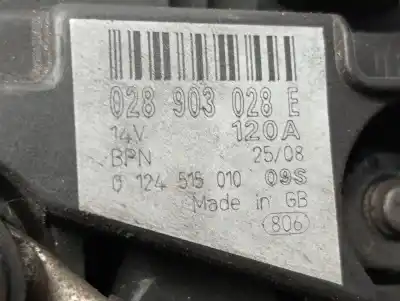 Second-hand car spare part alternator for seat ibiza (6j5) reference oem iam references   