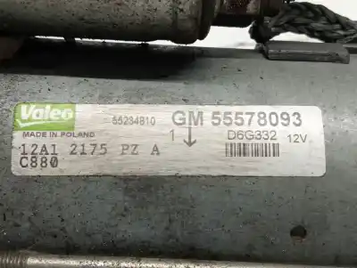 Peça sobressalente para automóvel em segunda mão motor de arranque por opel corsa d ´´111 years´´ referências oem iam 55578093  