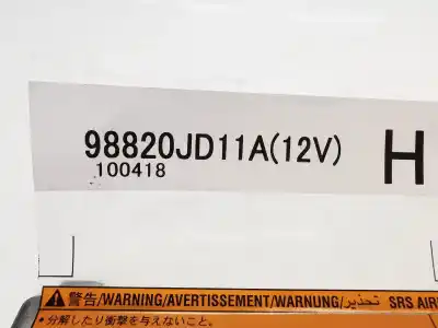 Gebrauchtes Autoersatzteil steuergerät airbag zum nissan qashqai / qashqai +2 i (j10, nj10, jj10e) 2.0 dci oem-iam-referenzen 98820jd11a  