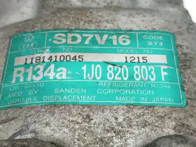 Автозапчастина б/у компресор кондиционера для seat leon (1m1) stella посилання на oem iam 1j0820803f  