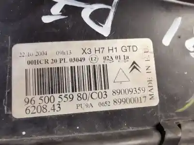 Pezzo di ricambio per auto di seconda mano faro anteriore sinistro per citroen c5 ii (rc_) 2.0 hdi (rcrhrh) riferimenti oem iam 9650055980  89009359 / 89900017